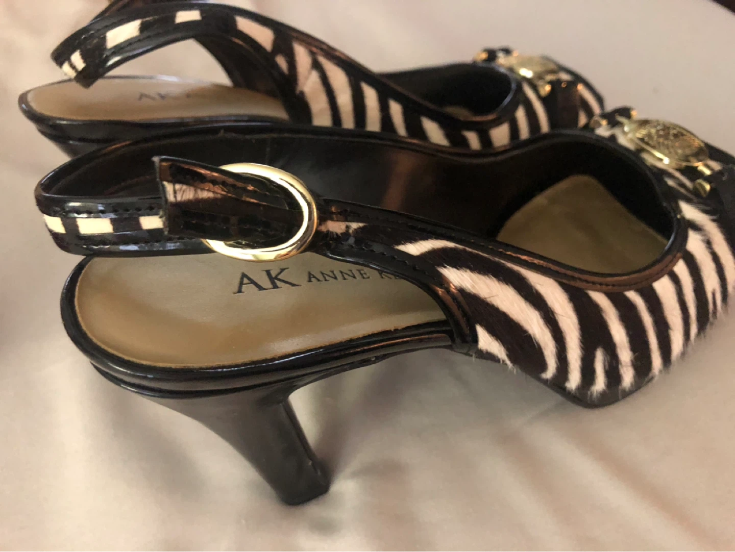 Anne Klein Zebra Print Slingback Heels - photo 2