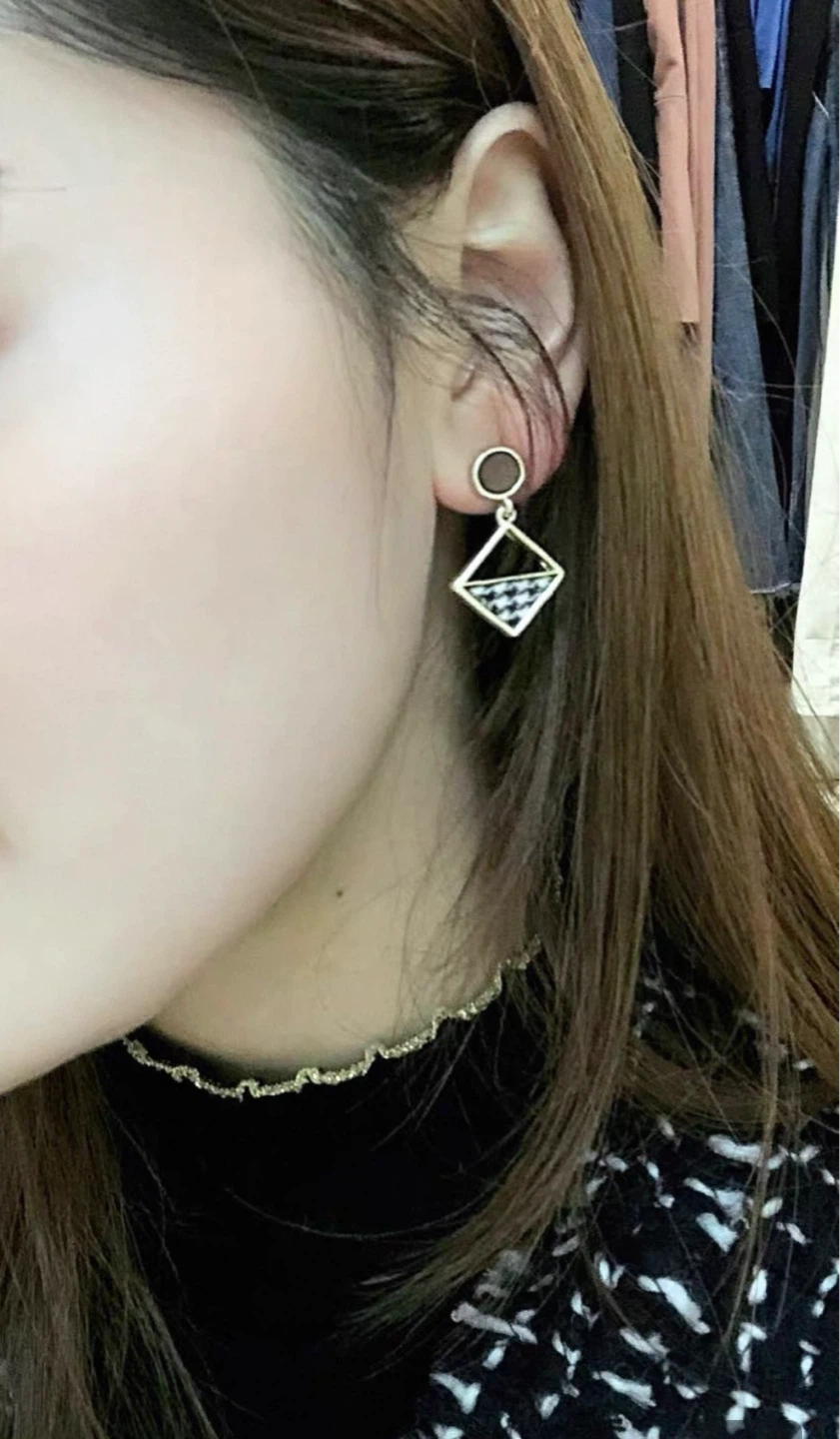 Geometric Drop Earrings - Gold Tone - photo 2
