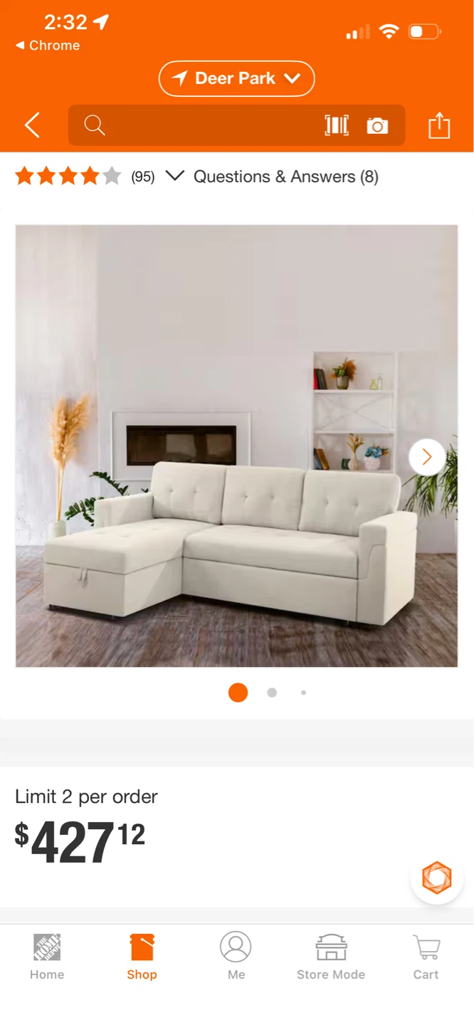 Cream Sectional Sofa with Storage - photo 4