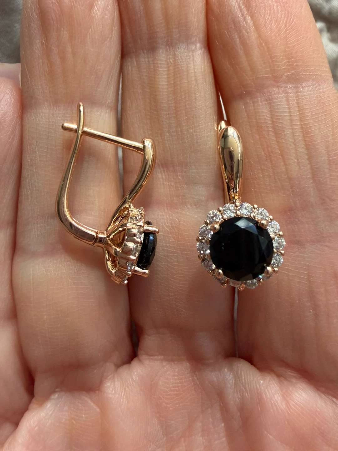 14k onyx earrings