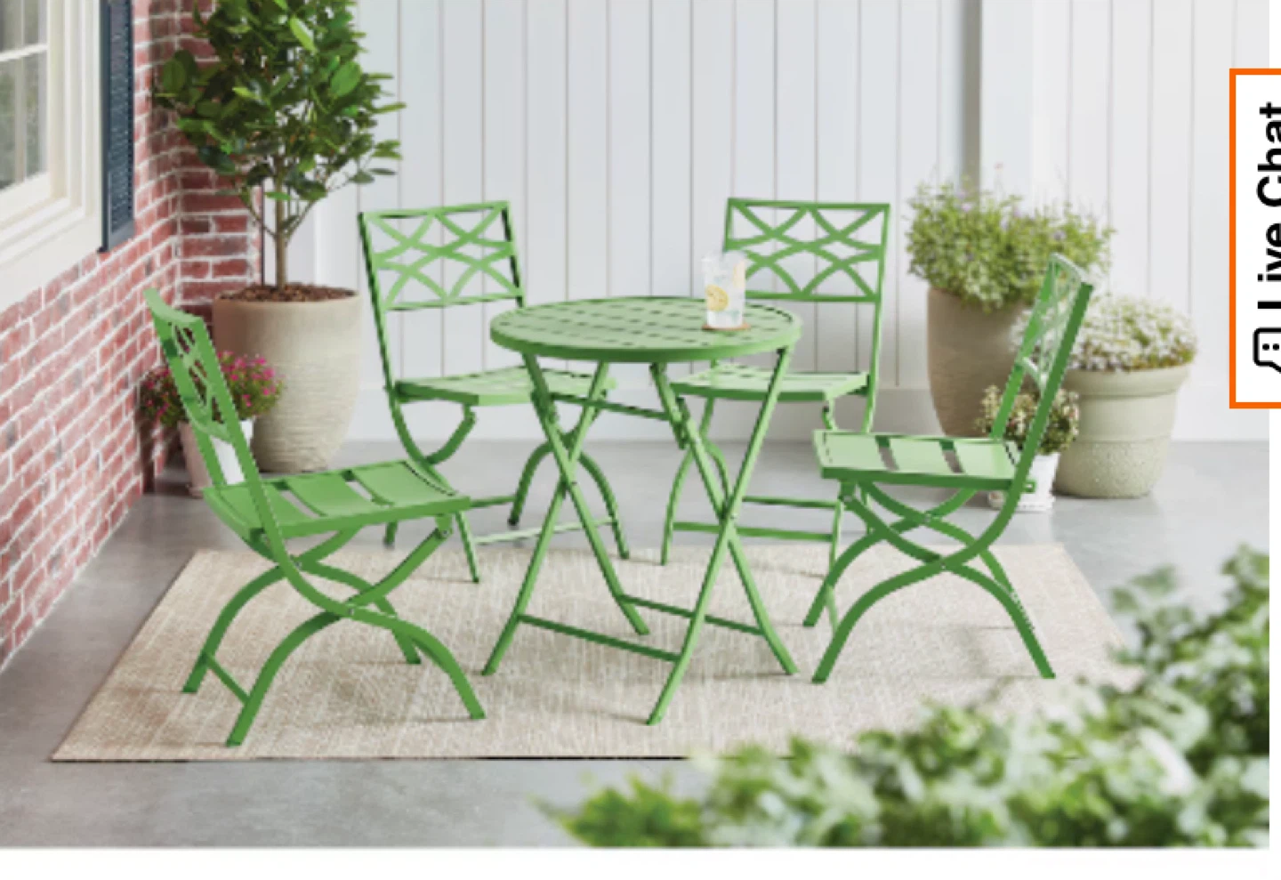 White / Red / Green Folding Bistro Set - photo 2