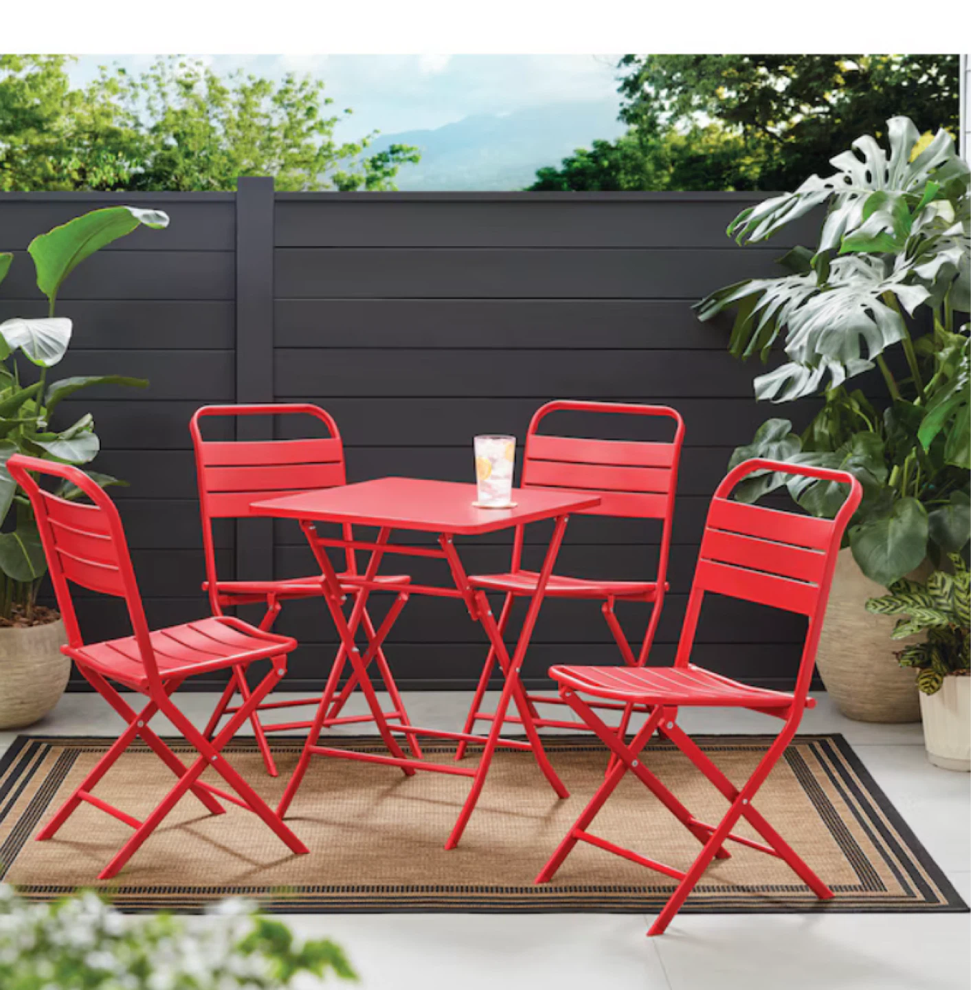 White / Red / Green Folding Bistro Set - photo 3