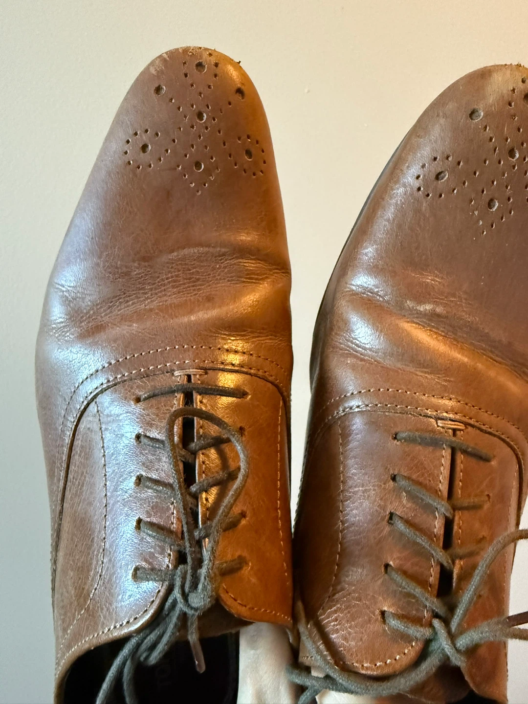 Topman Brown Leather Oxford Shoes - photo 2