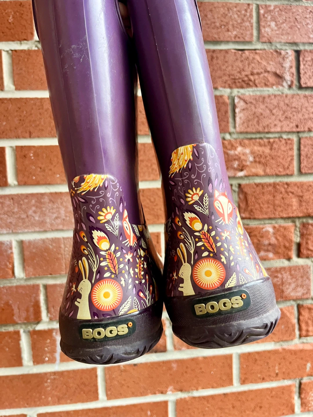 Bogs Purple Floral Waterproof Boots - Kids Size 6 - photo 3