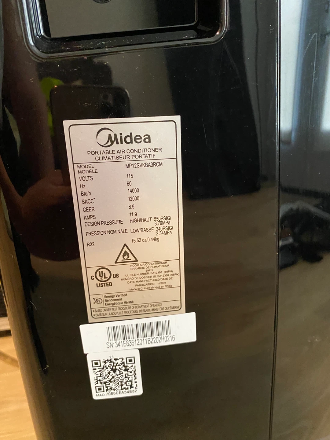 Midea MP12SVRBA3RC M Portable Air Conditioner - photo 4