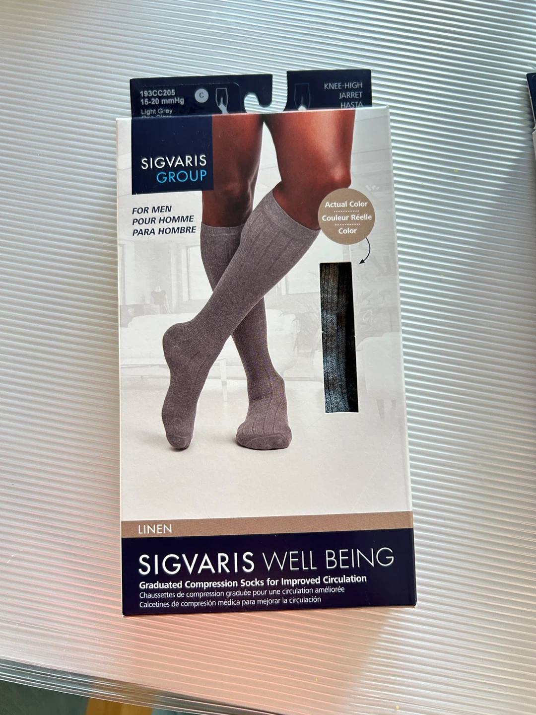 Sigvaris Group Graduated Compression Socks - Light Grey