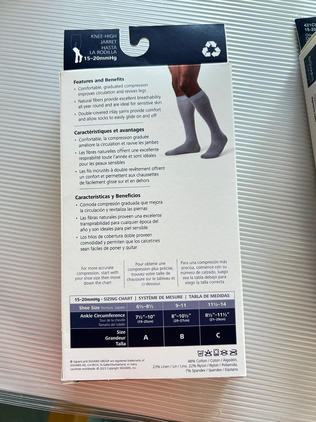 Sigvaris Group Graduated Compression Socks - Light Grey - photo 4