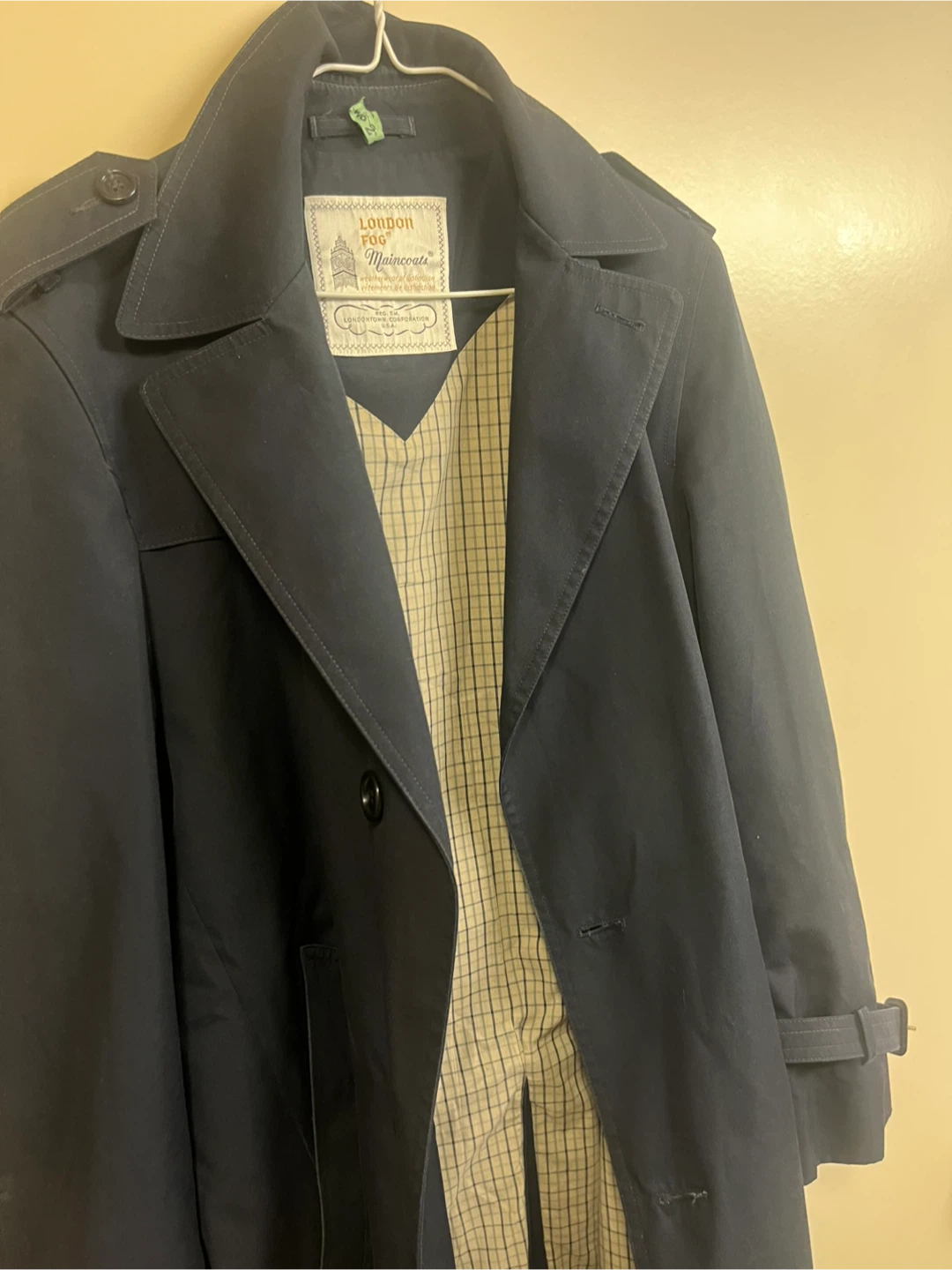 London Fog Maincoats Navy Trench Coat
