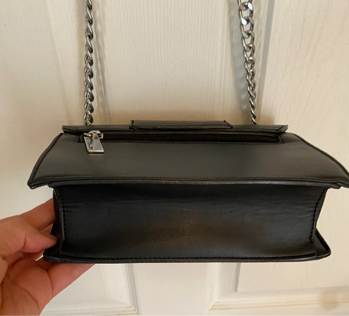 Black Faux Leather Chain crossbody Bag - photo 3
