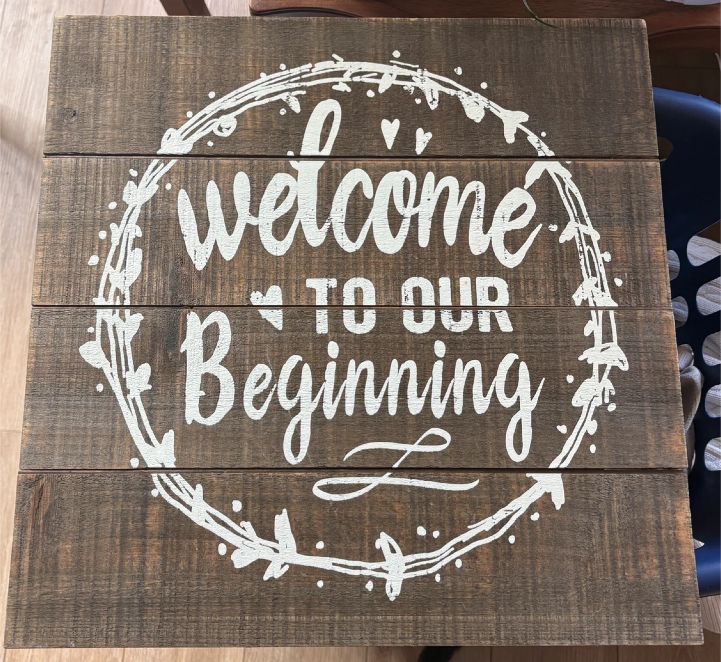 Wooden Welcome Sign