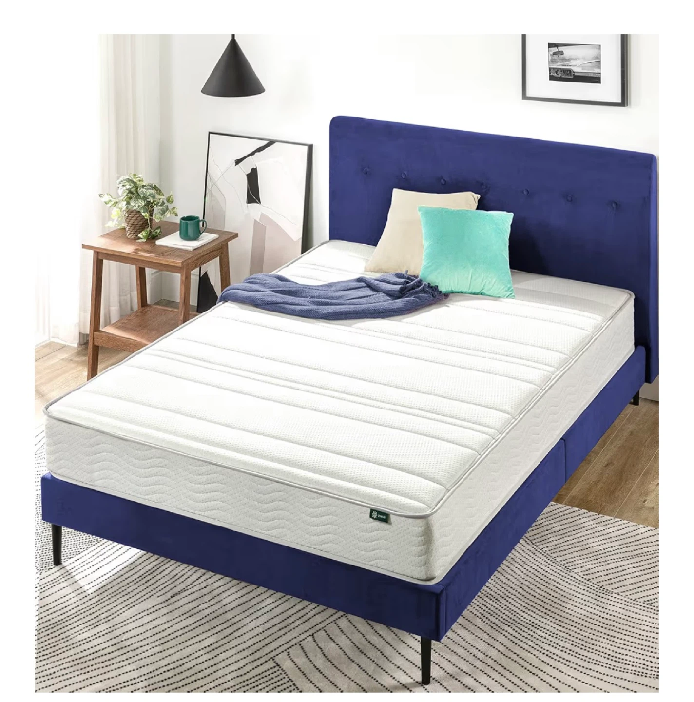 White Metal Daybed Frame with Mattress - photo 2