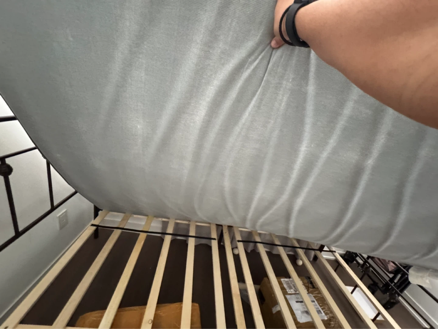 Queen Metal Bed Frame with Mattress - photo 4