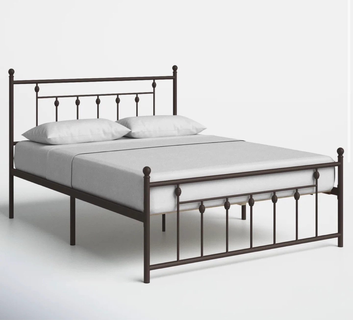 Queen Metal Bed Frame with Mattress
