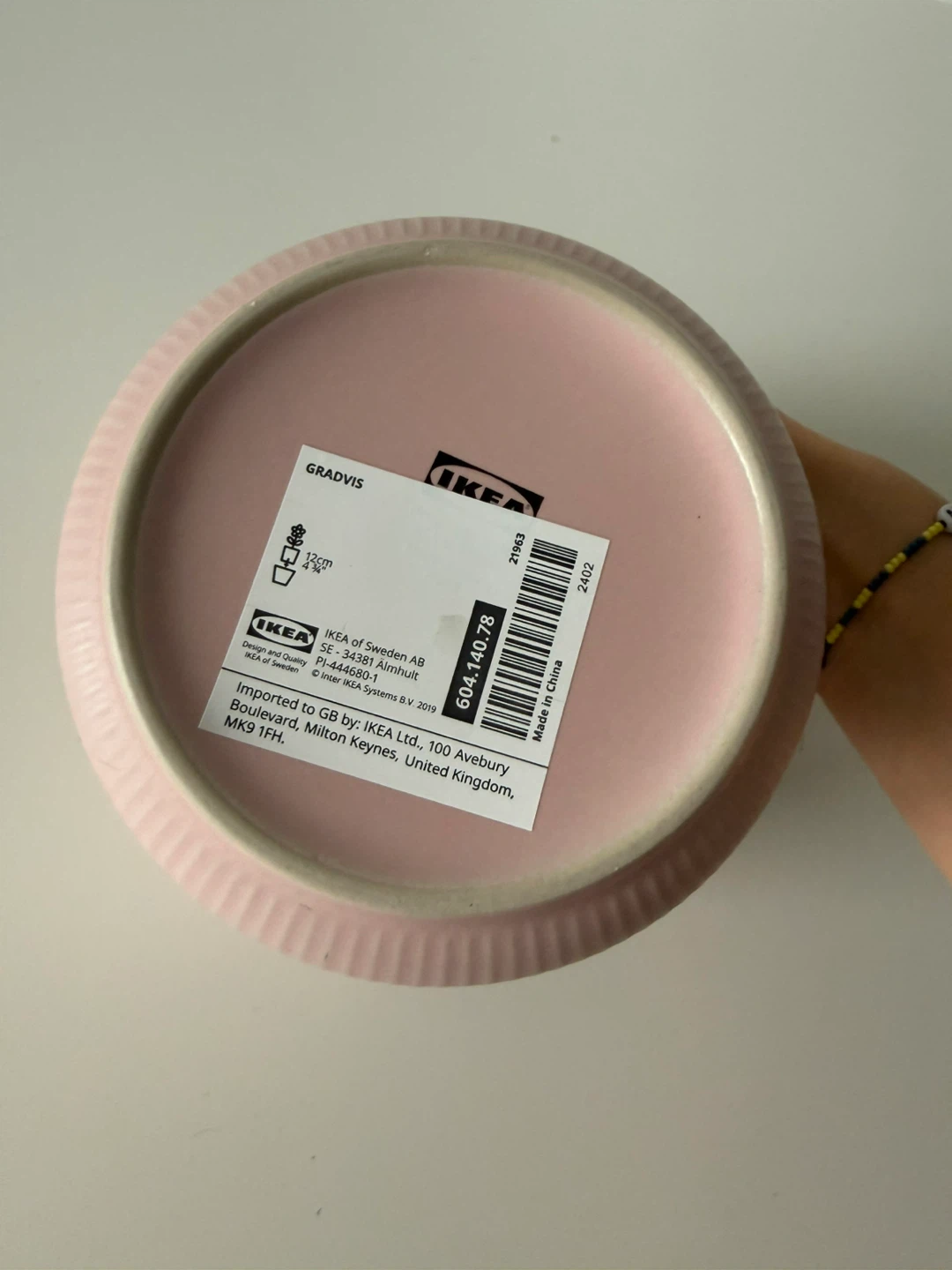 IKEA GRADVIS Pink Fluted Plant Pot - photo 2