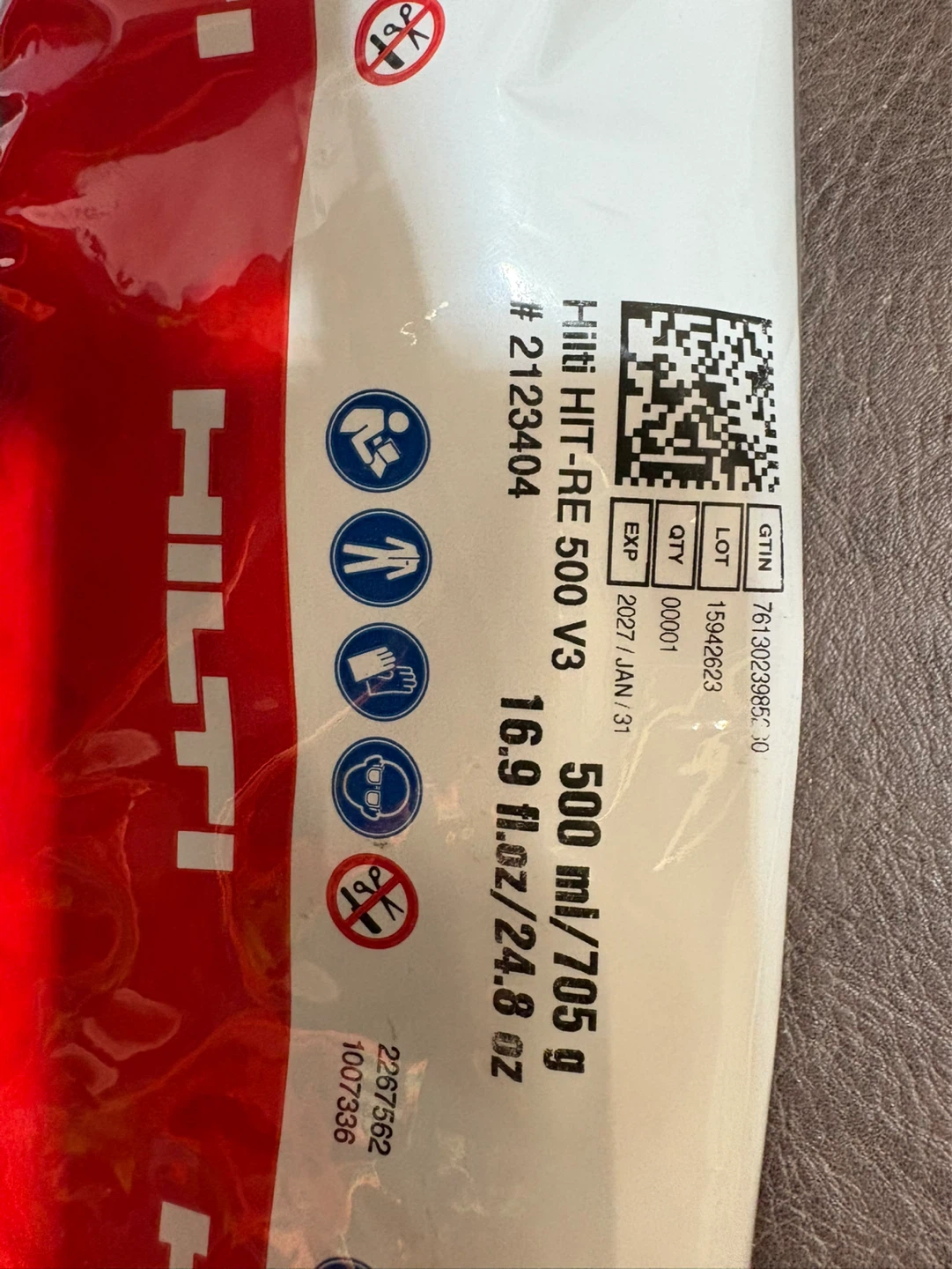 Hilti HIT-RE 500 V3 Adhesive Anchor 500ml - photo 2