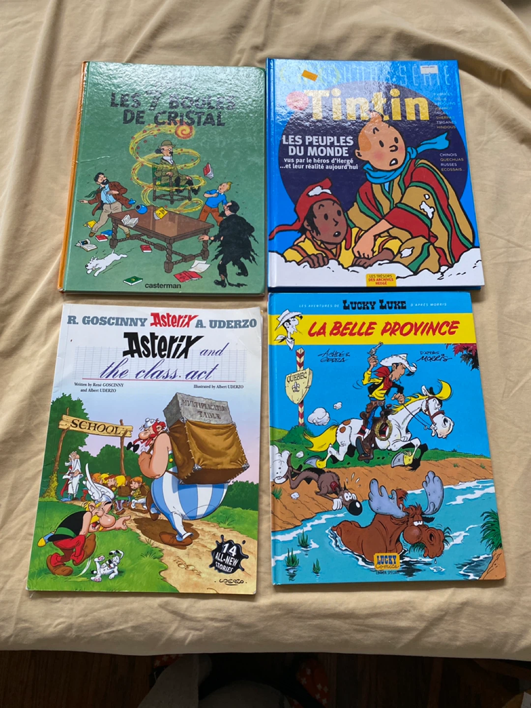 Tintin, Asterix, and Lucky Luke Comic Books