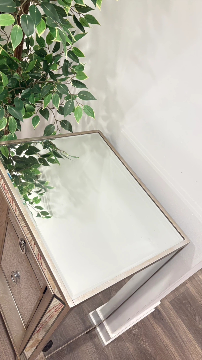 Mirrored Accent Table with 2 Drawers - photo 4