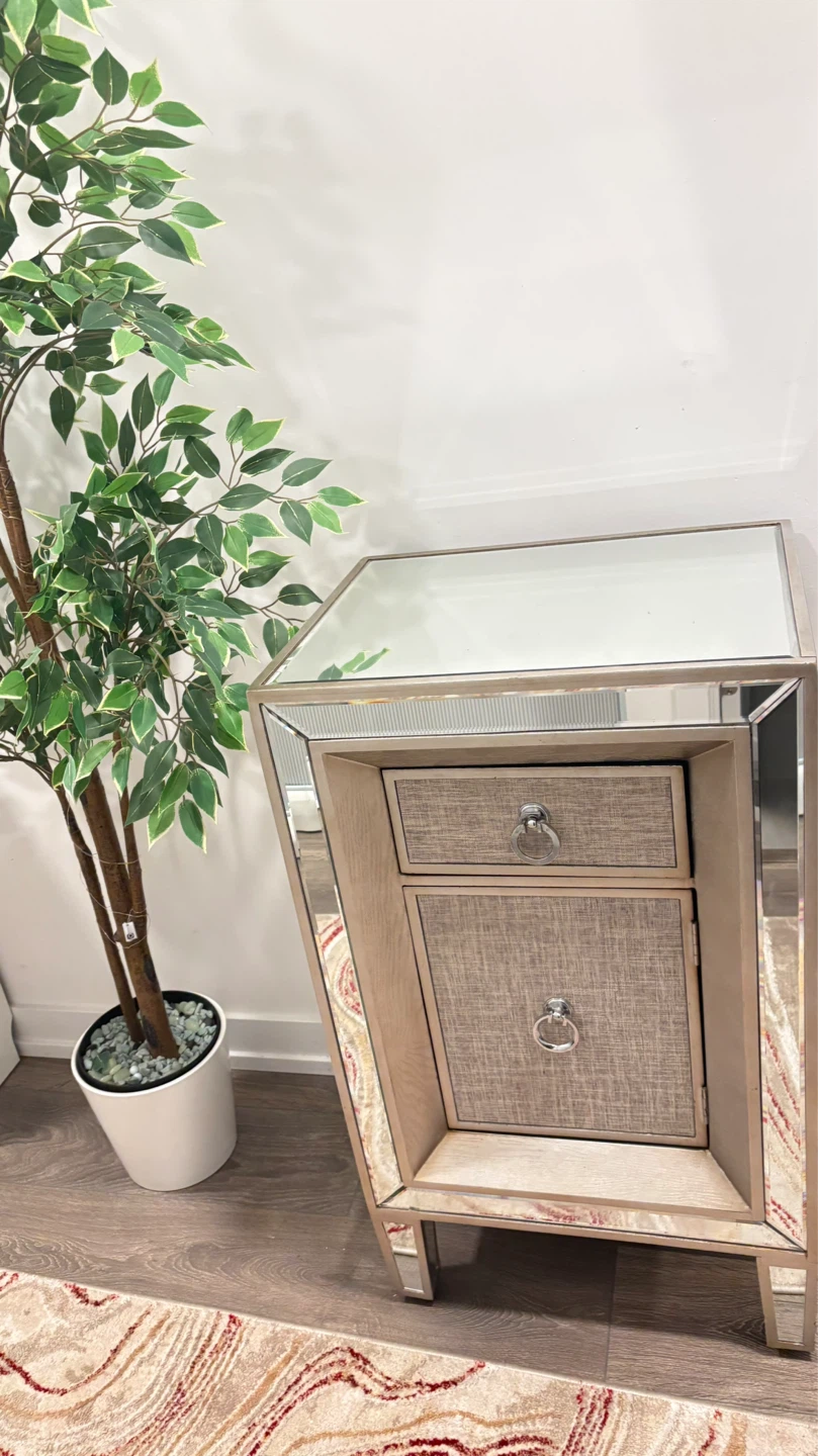 Mirrored Accent Table with 2 Drawers - photo 5