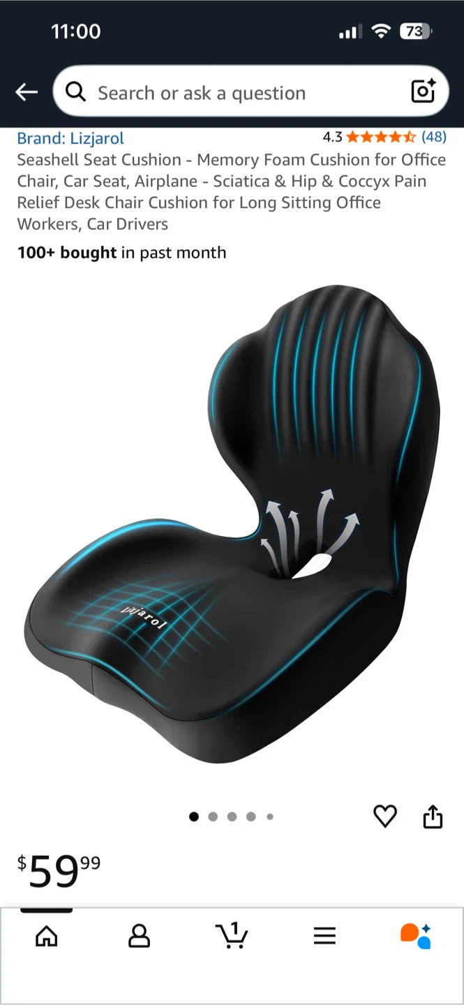 Lizjarol Seat Cushion for Back Support - photo 4