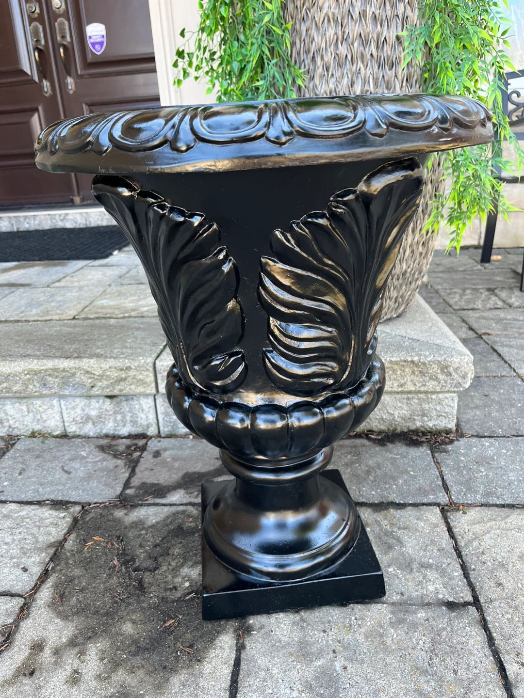 Large black heavy fibreglass 24” tall