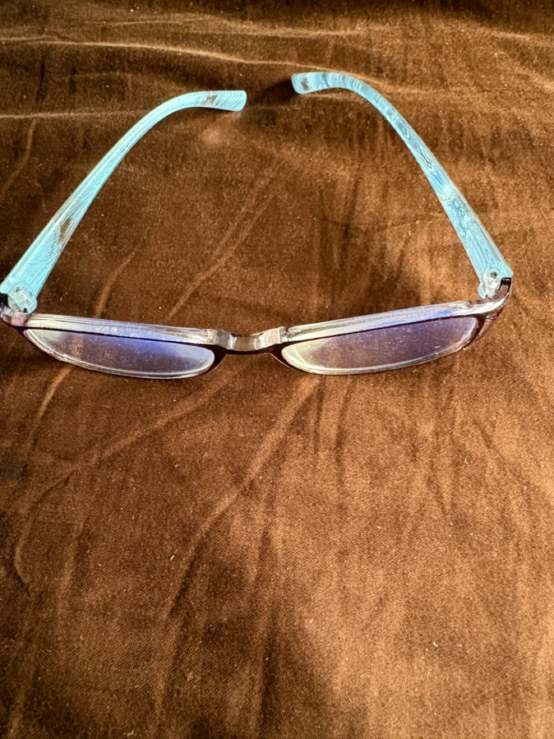 Blue patterned reading glasses - photo 3