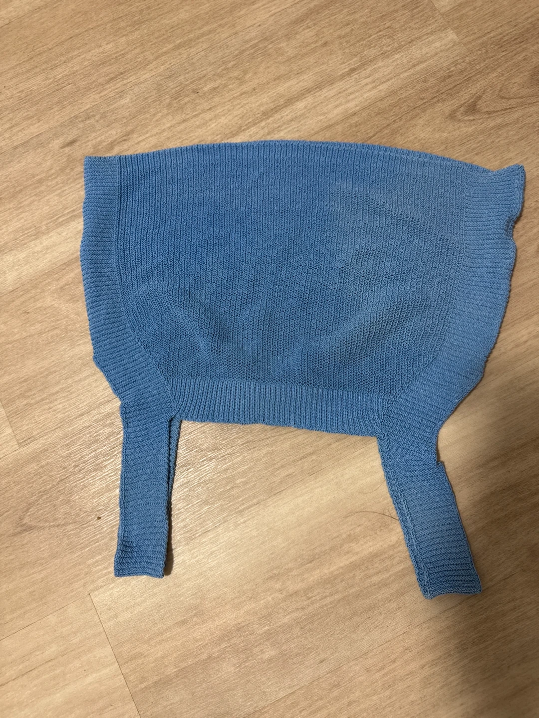 ZARA Blue Knit Crop Top Size M