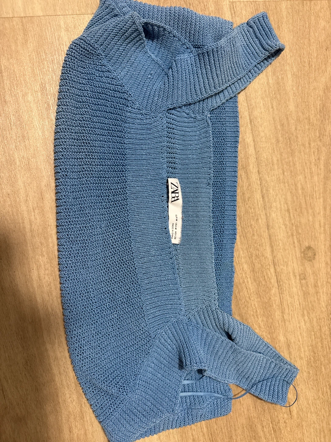 ZARA Blue Knit Crop Top Size M - photo 2