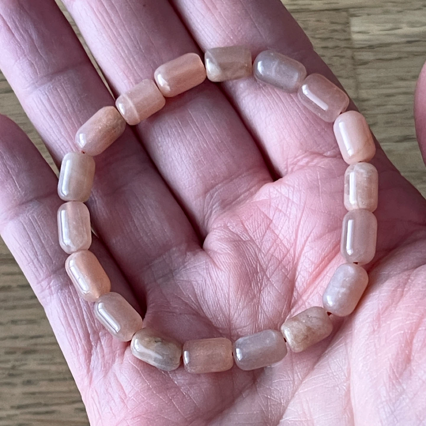 Peach Moonstone bracelet - photo 3