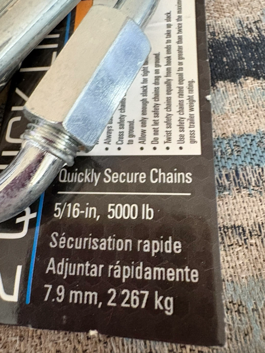 Reese Power 5/16-in 5000 lb Quick Link Chains (2) - photo 2