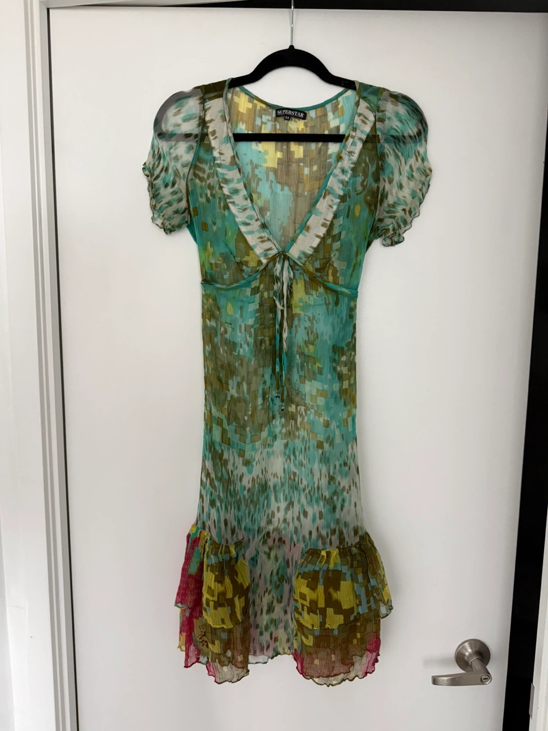 Cute Sheer Ruffled Dress | Size XS / EU34 - photo 4