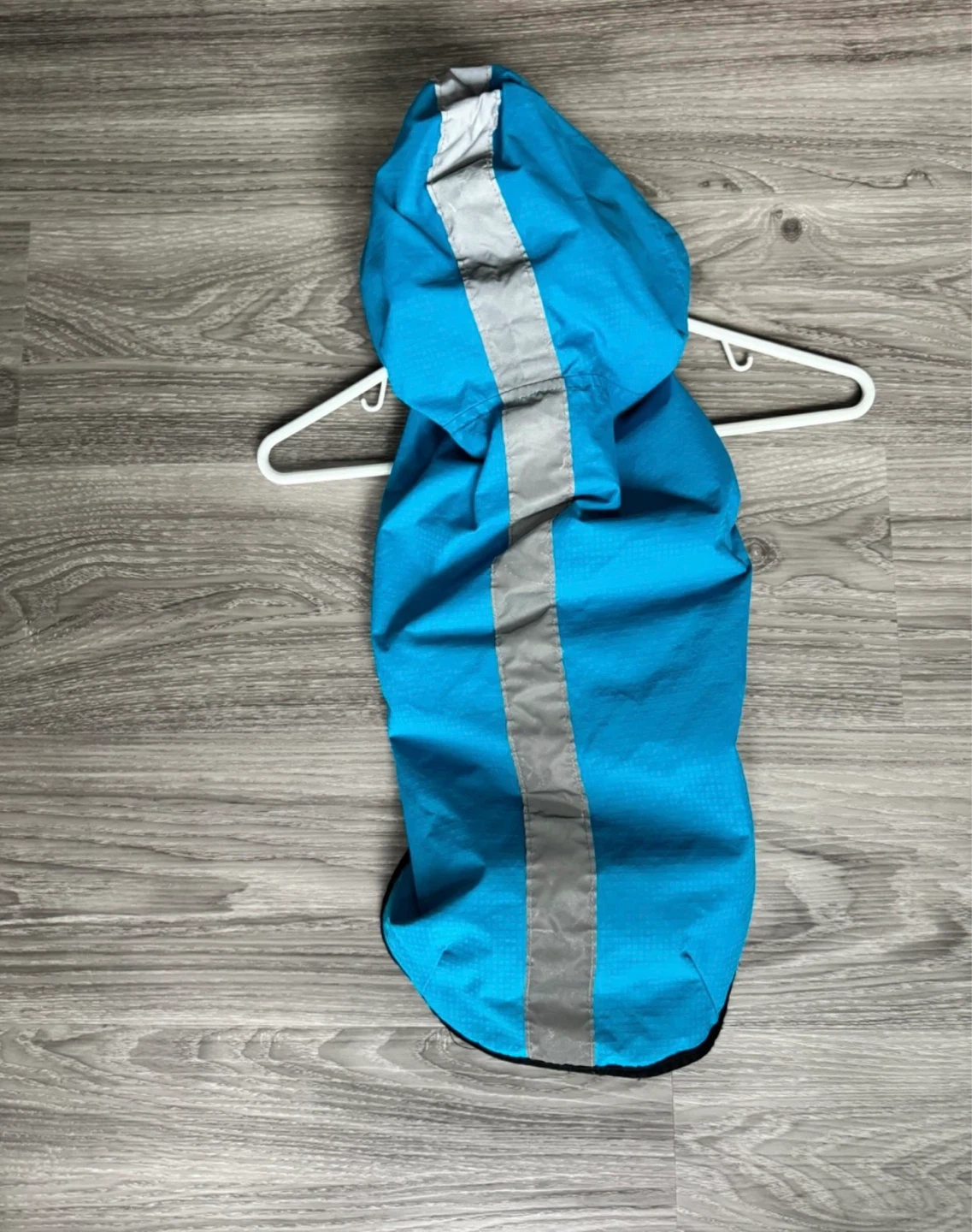 Blue Dog Raincoat with Reflective Stripes