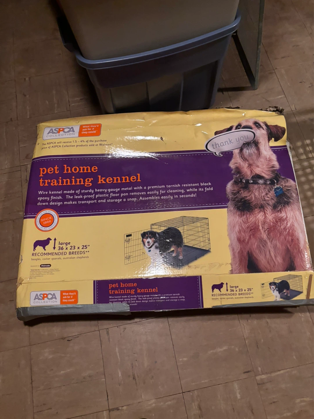 ASPCA Collection Large Pet Home Training Kennel 36x23x25"