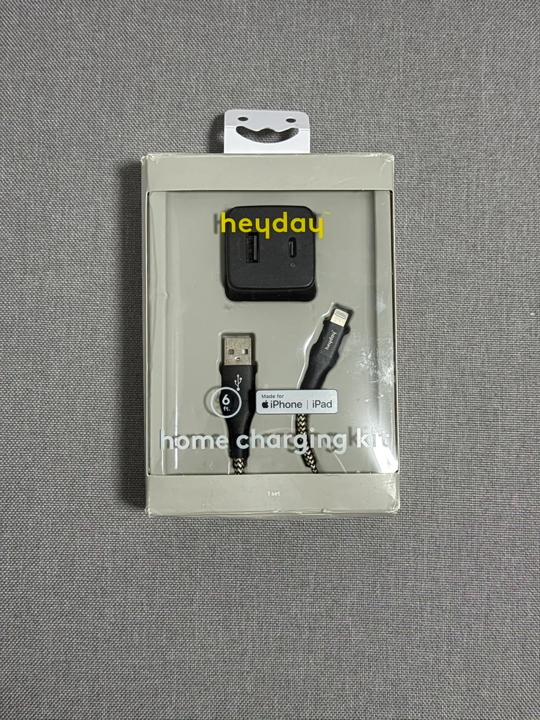Heyday Home Charging Kit for iPhone/iPad - 6ft Cable
