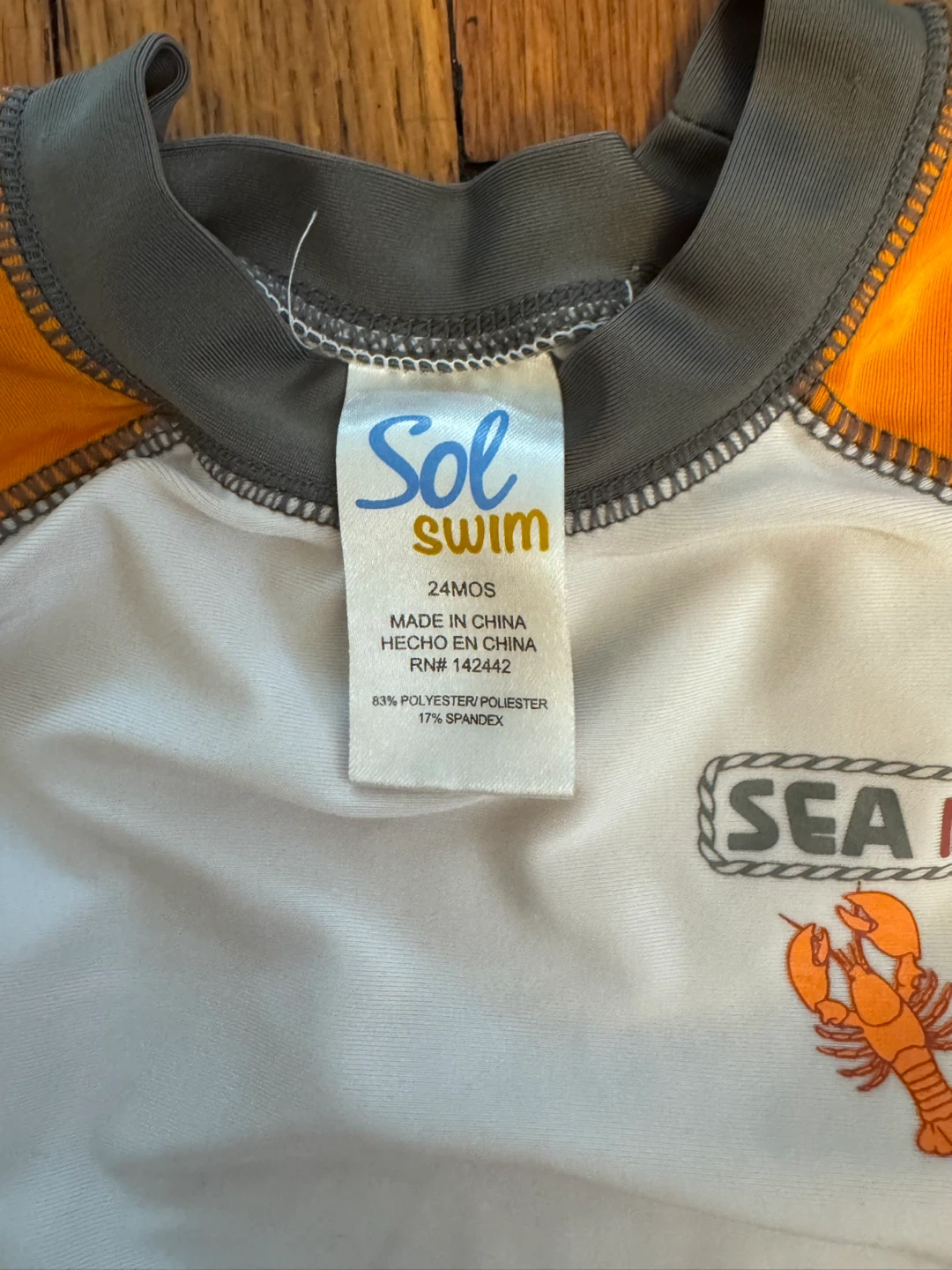 Sol Swim Baby Lobster Rash Guard and Swim Shorts Set - 24 Months - photo 4