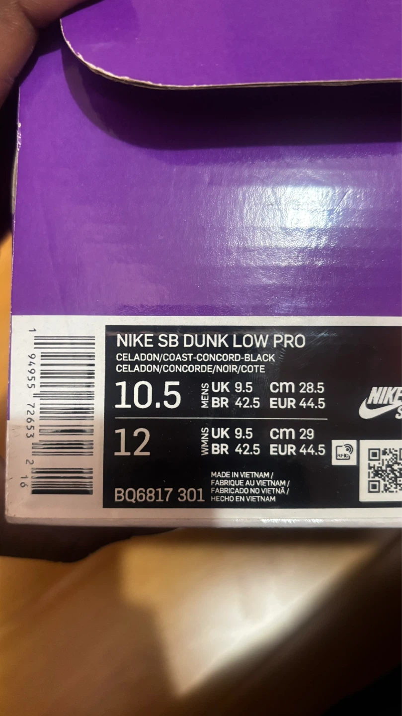 Nike SB Dunk Low Pro Celadon/Coast Sneakers - photo 5