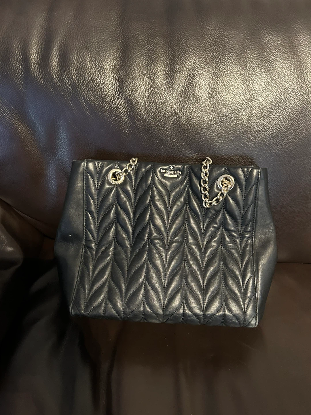 Kate Spade Black Quilted Leather Tote Bag - photo 2