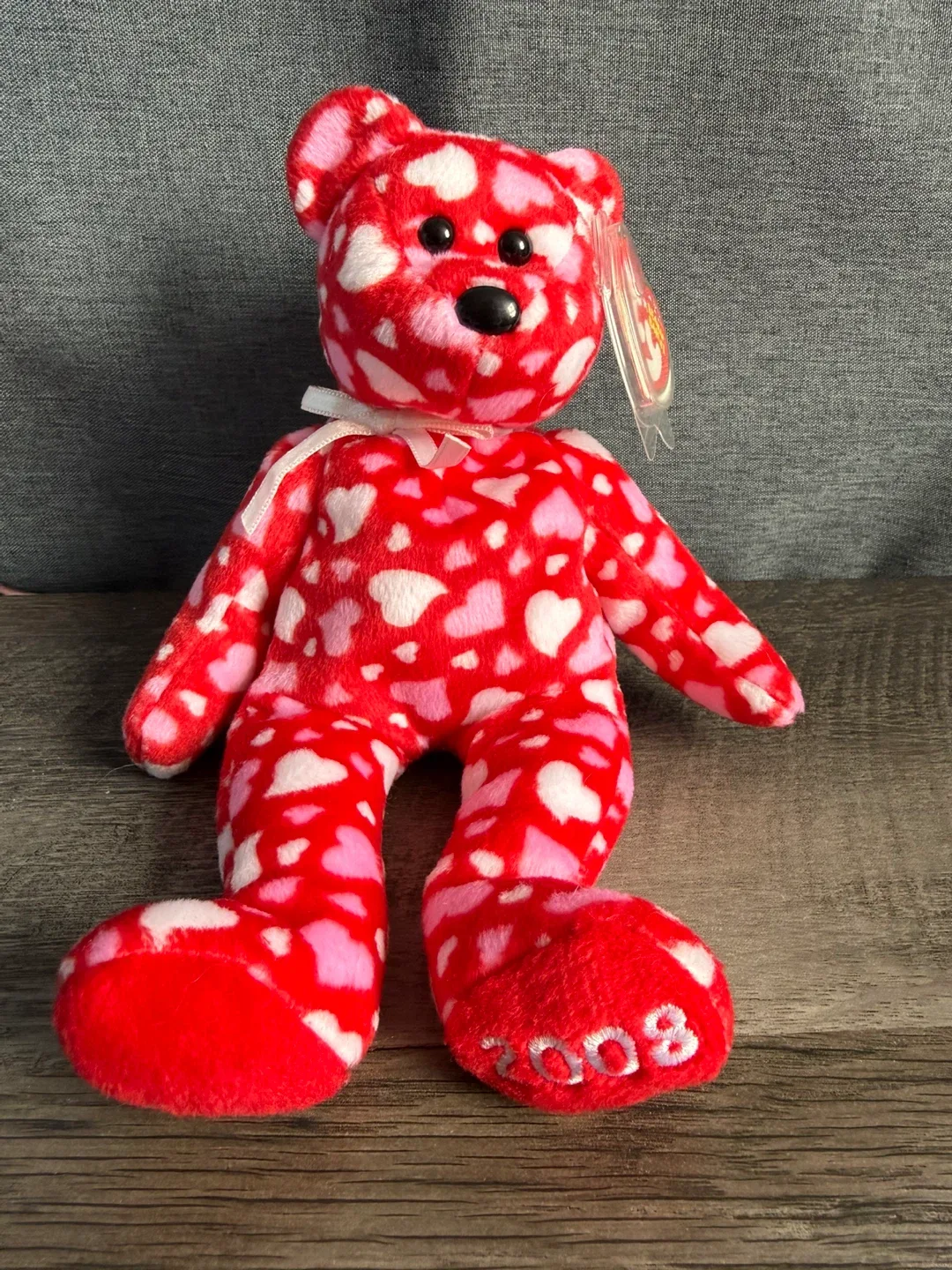 Ty Beanie Babies Hearts-A-Flutter Bear 2008