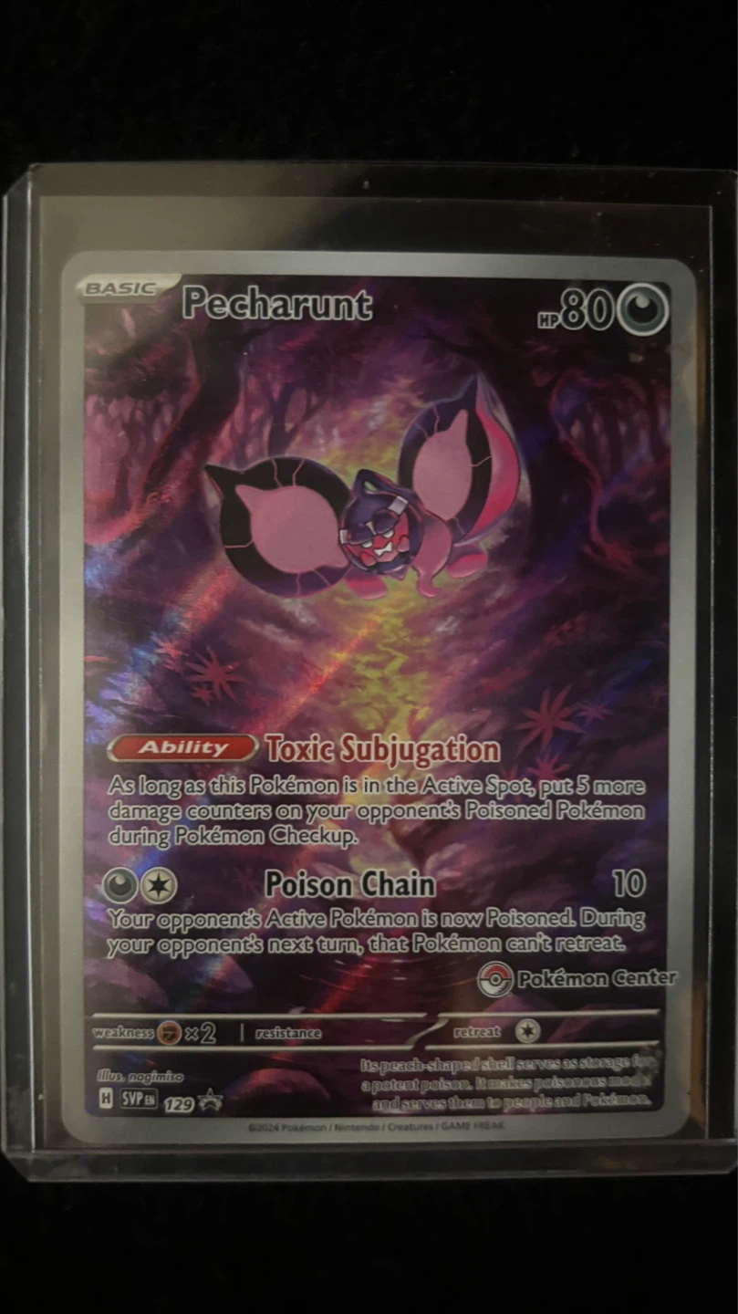 Pokemon Center Stamped Pecharunt Card (SVP 129)
