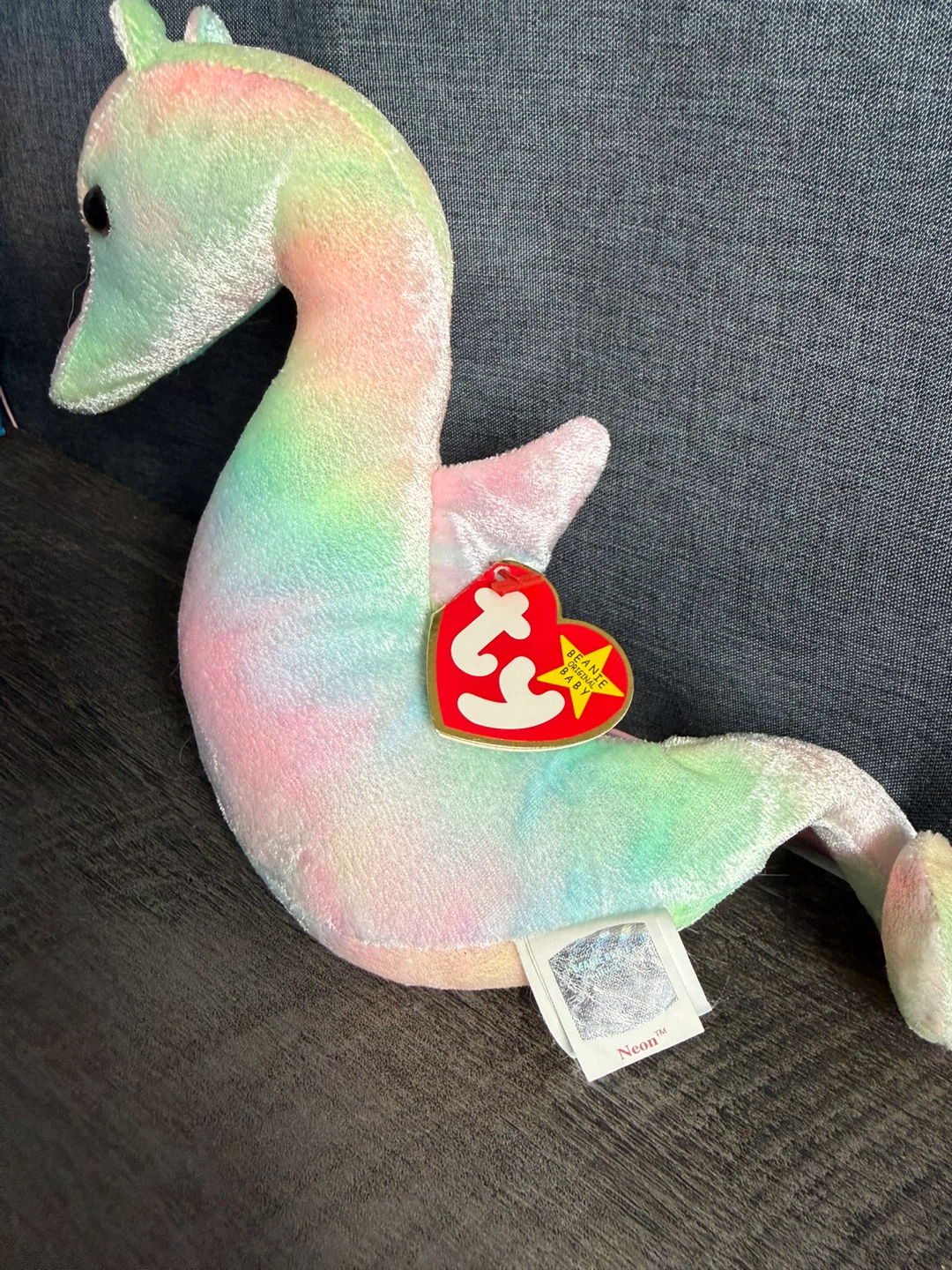 Beanie Baby Neon Seahorse