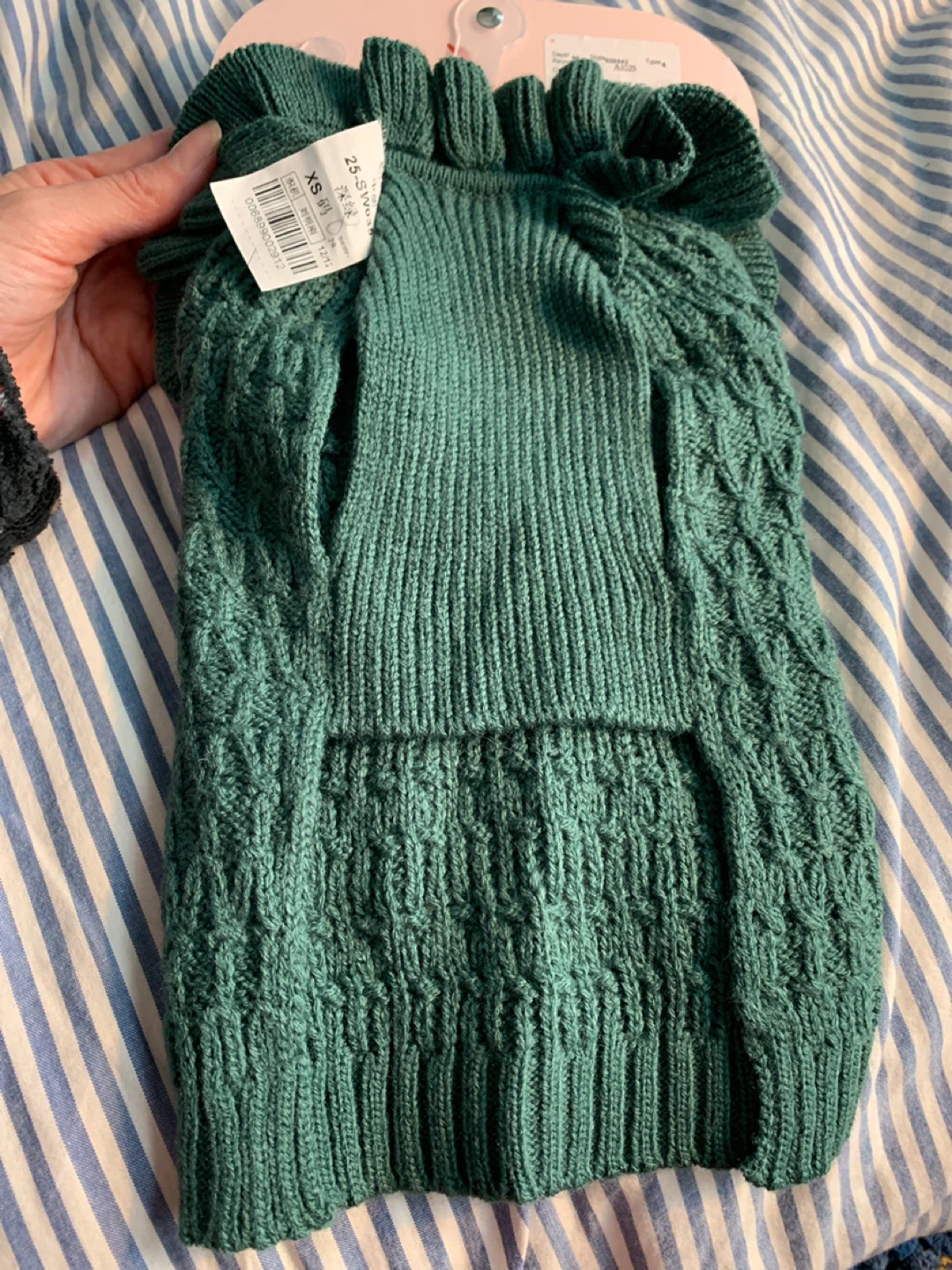 NEW Pup & Crew Green Dog Sweater XS/TP - photo 2