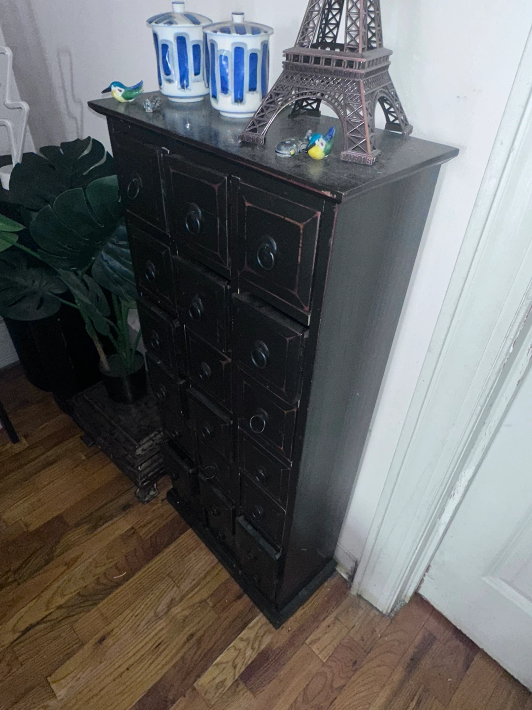 Black Apothecary Cabinet with 21 Drawers - photo 3