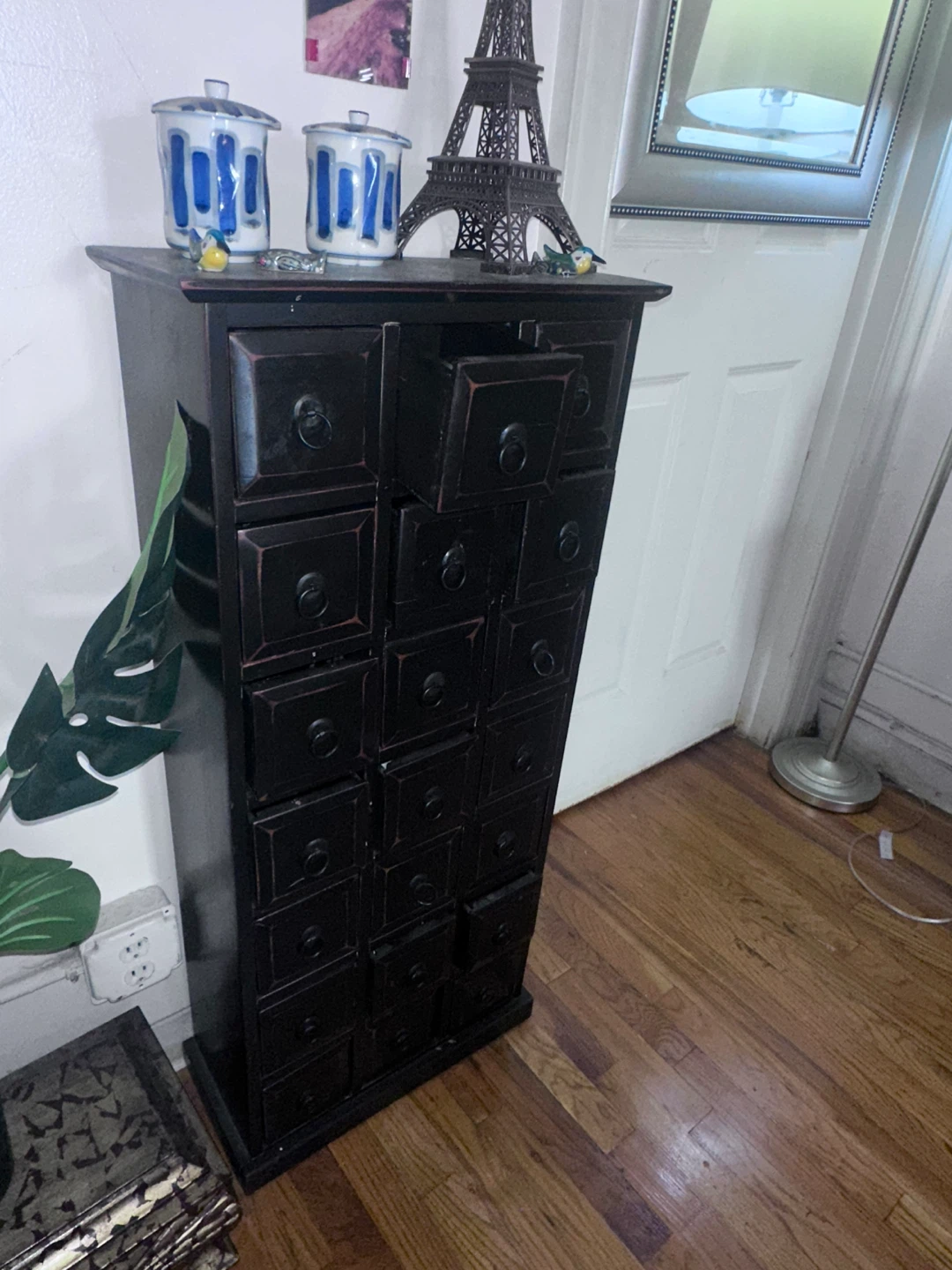 Black Apothecary Cabinet with 21 Drawers - photo 2