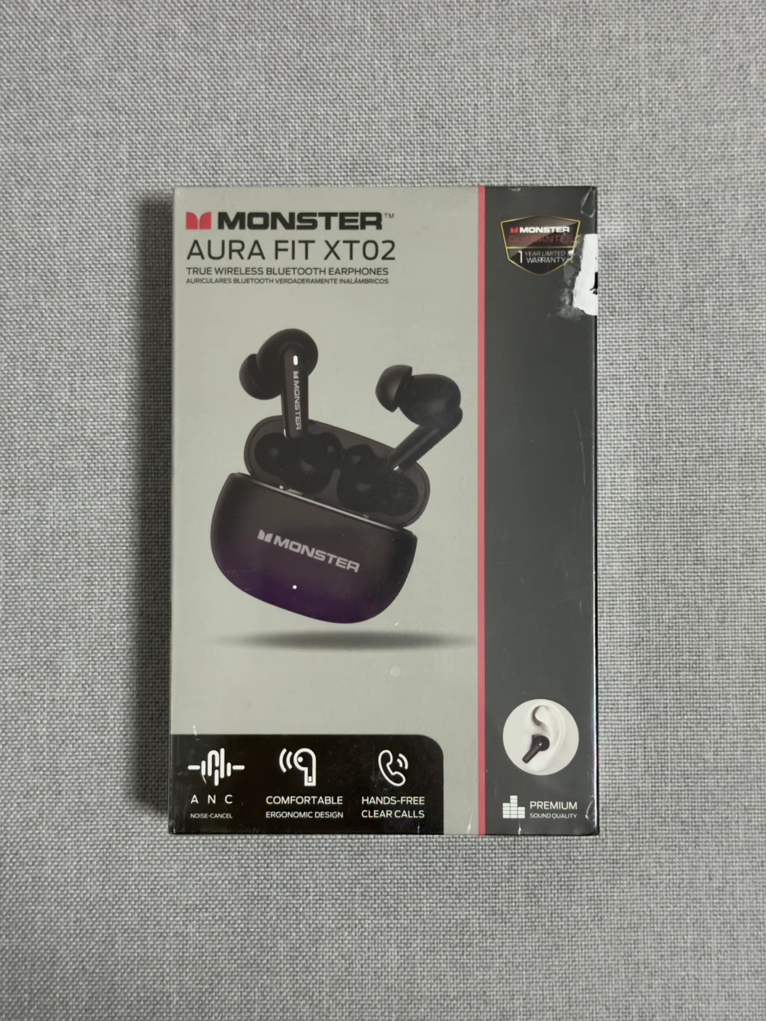 Monster Aura Fit XT02 True Wireless Bluetooth Earphones NEW