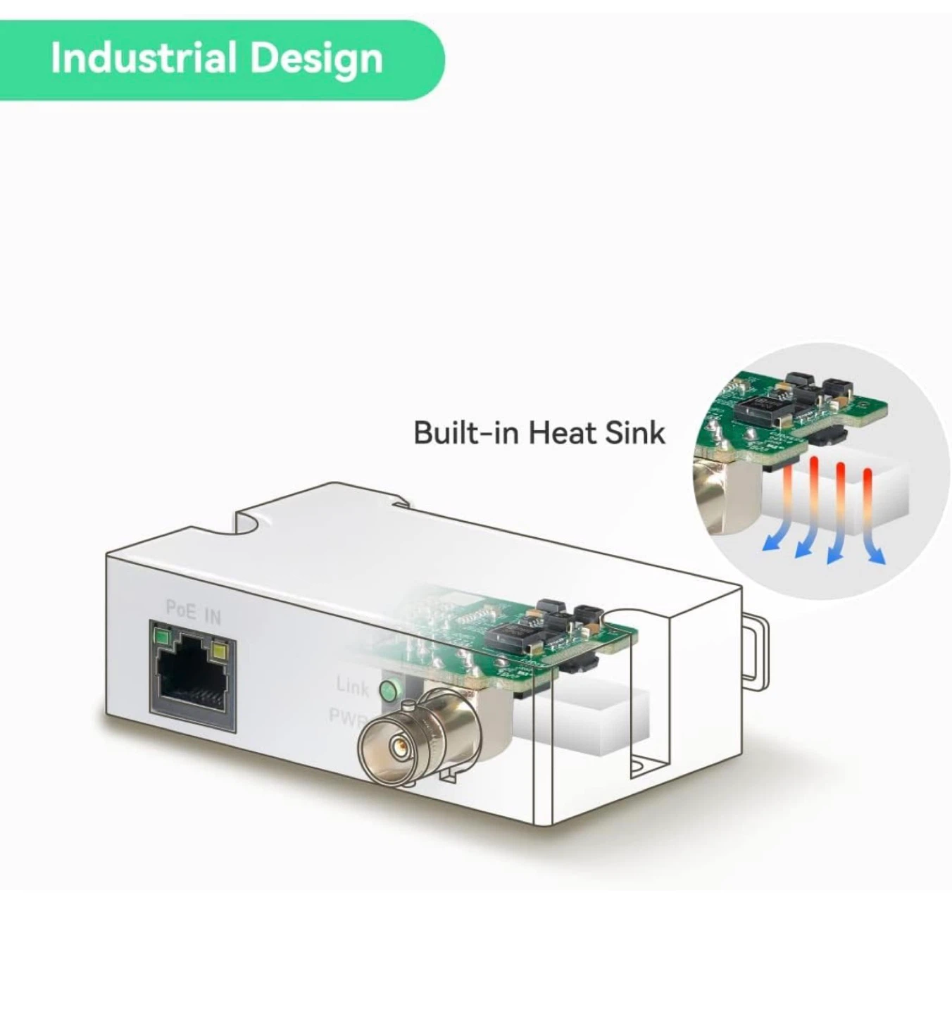 POE Ethernet Over Coax EOC Converter Set - photo 2