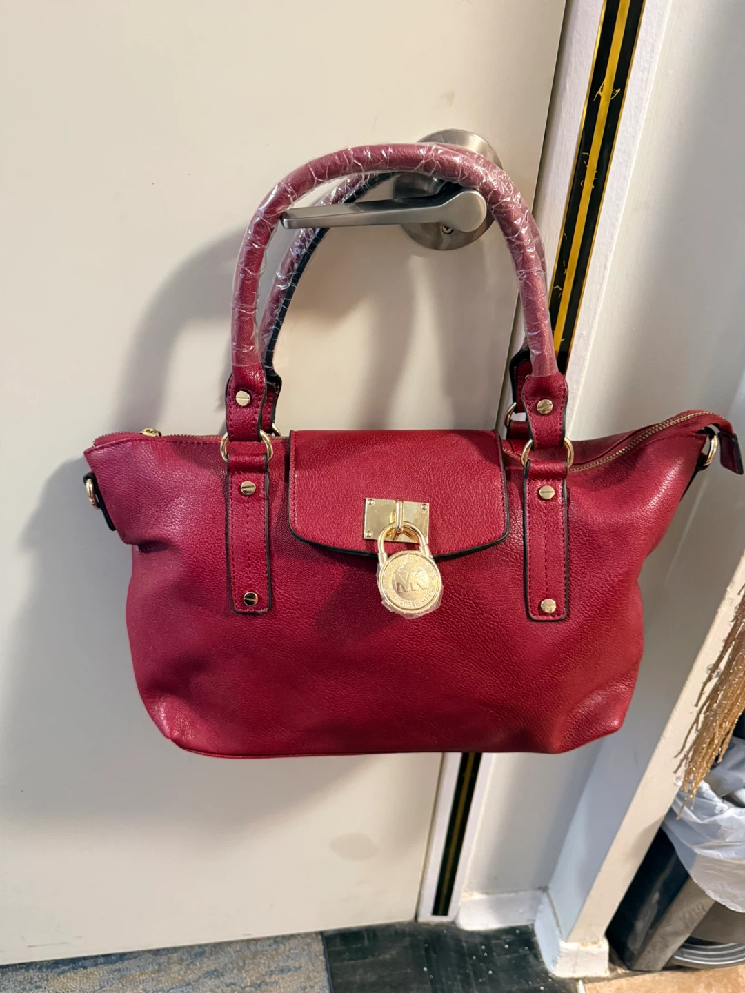 Michael Kors Red Leather Handbag