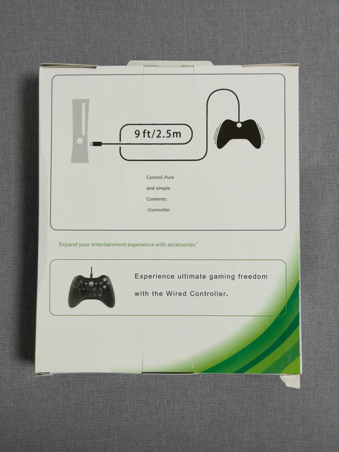 Xbox 360 Wired Controller - Black NEW - photo 2