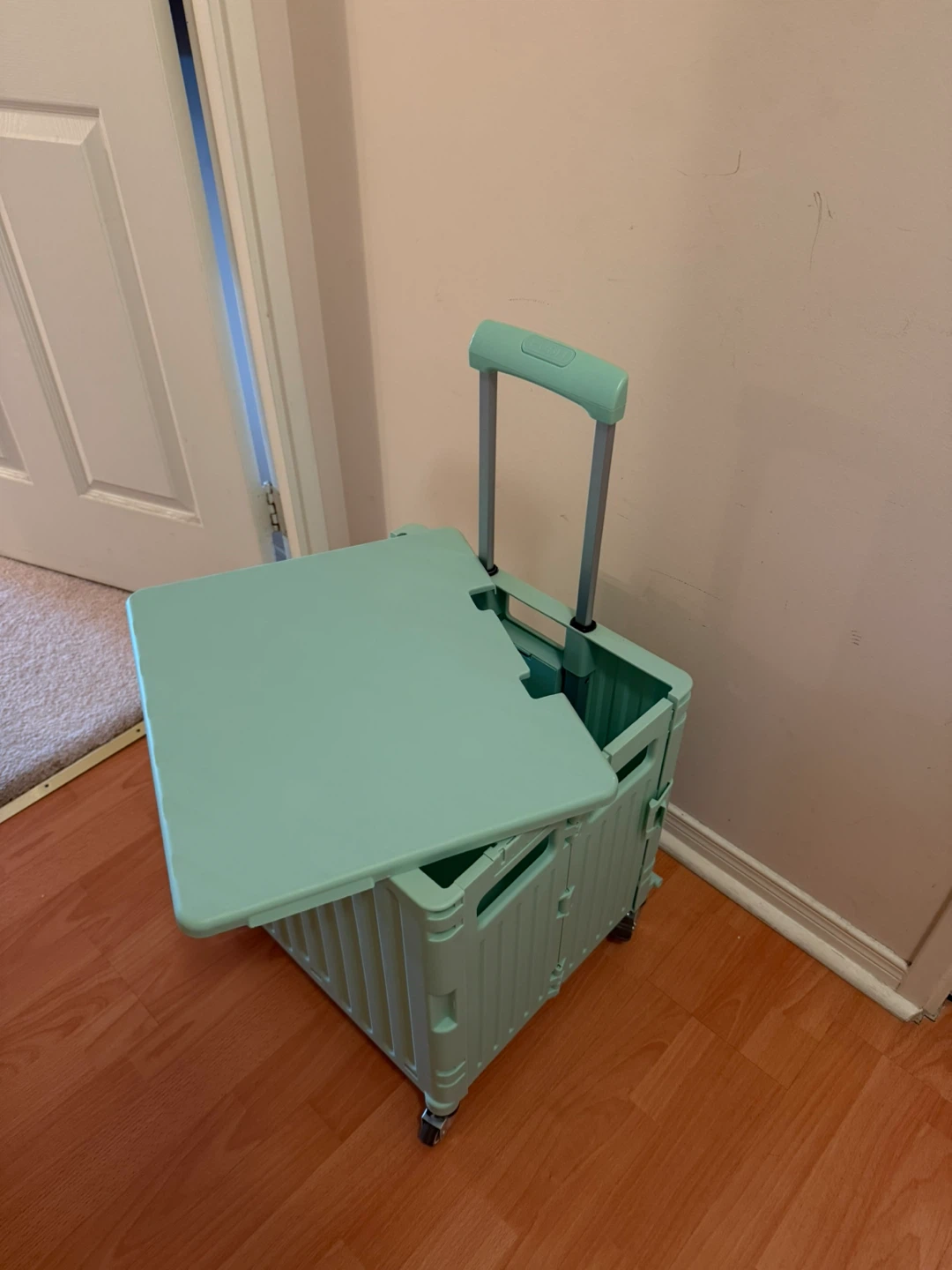 Mint Green Folding Utility Cart with Wheels - photo 3