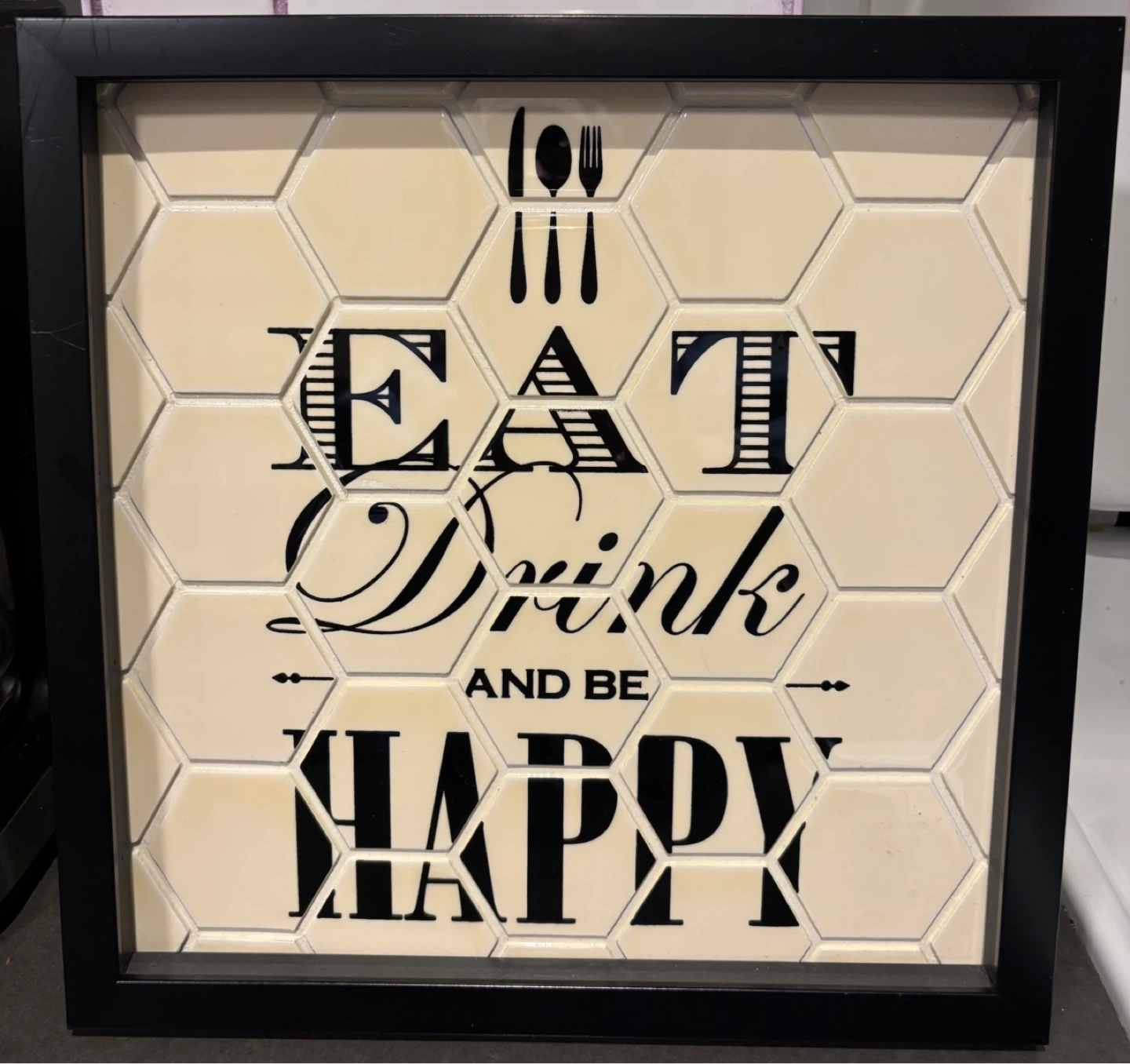 HomeTrends Eat Drink and Be Happy Wall Art