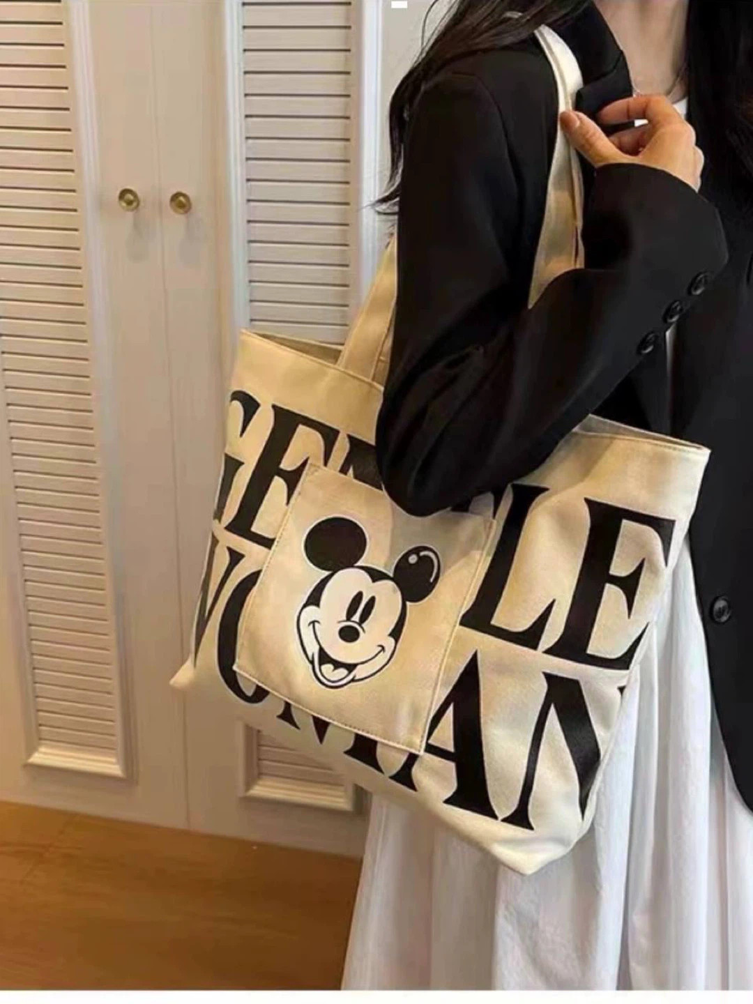 Canvas Tote Bag with Mickey Mouse Print - photo 4