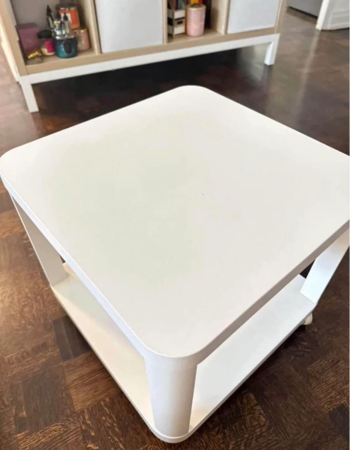 Ikea White Rolling Side Table - photo 2